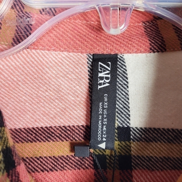 ZARA pleated plaid shirt NWT fall autumn - Picture 4 of 6